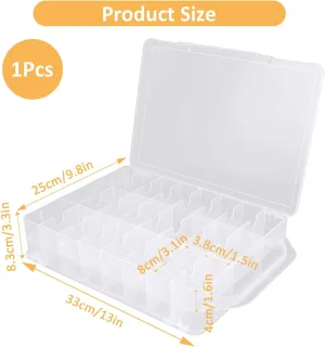 1 Pcs 46 Grids Toy Car Storage Case, Double-Sided Toy Storage Container, Clear Plastic Storage Case for Small Dolls, Tiny Toys, Small Crafts