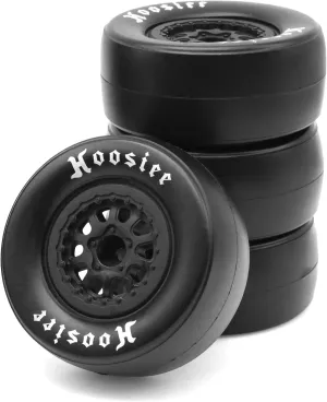 1/10 RC Short Course Racing Truck Tires and Plastic Wheels 12mm Hex Off Road Drag Tyres OD 105mm for 1:10 Scale Truck Car TRAXXAS Slash 4X4 2WD Redcat Rc4wd Axia ARRMA SENTON 3S Losi 4PCS