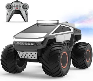 1:12 RC Car Remote Control Cybertruck Toy RC Cyber Truck Toy with Lights & Spray Function Christmas Birthday Gift for 6 7 8  Year Old Boys Girls