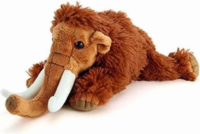 11.8inch Simulation Mammoth Plush Toy Soft Stuffed Animal Doll Weighted Woolly Mammoth Plushies for Kids Gift