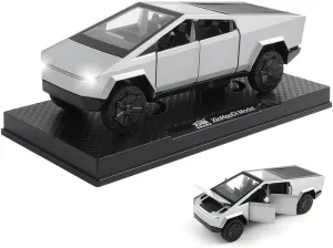 1/32 Alloy Pickup Truck Model Simulation Casting Toy Car Model Children's Dream Toys with Cool Lighting and Dynamic Music Perfect Birthday and New Year Gifts (1/32 Pickup Silver Grey)