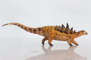 1:35 Scale Gastonia Model Ankylosauridae Realistic PVC Animal Figure Decor Dinosaur for Adult (Yellow with Box)