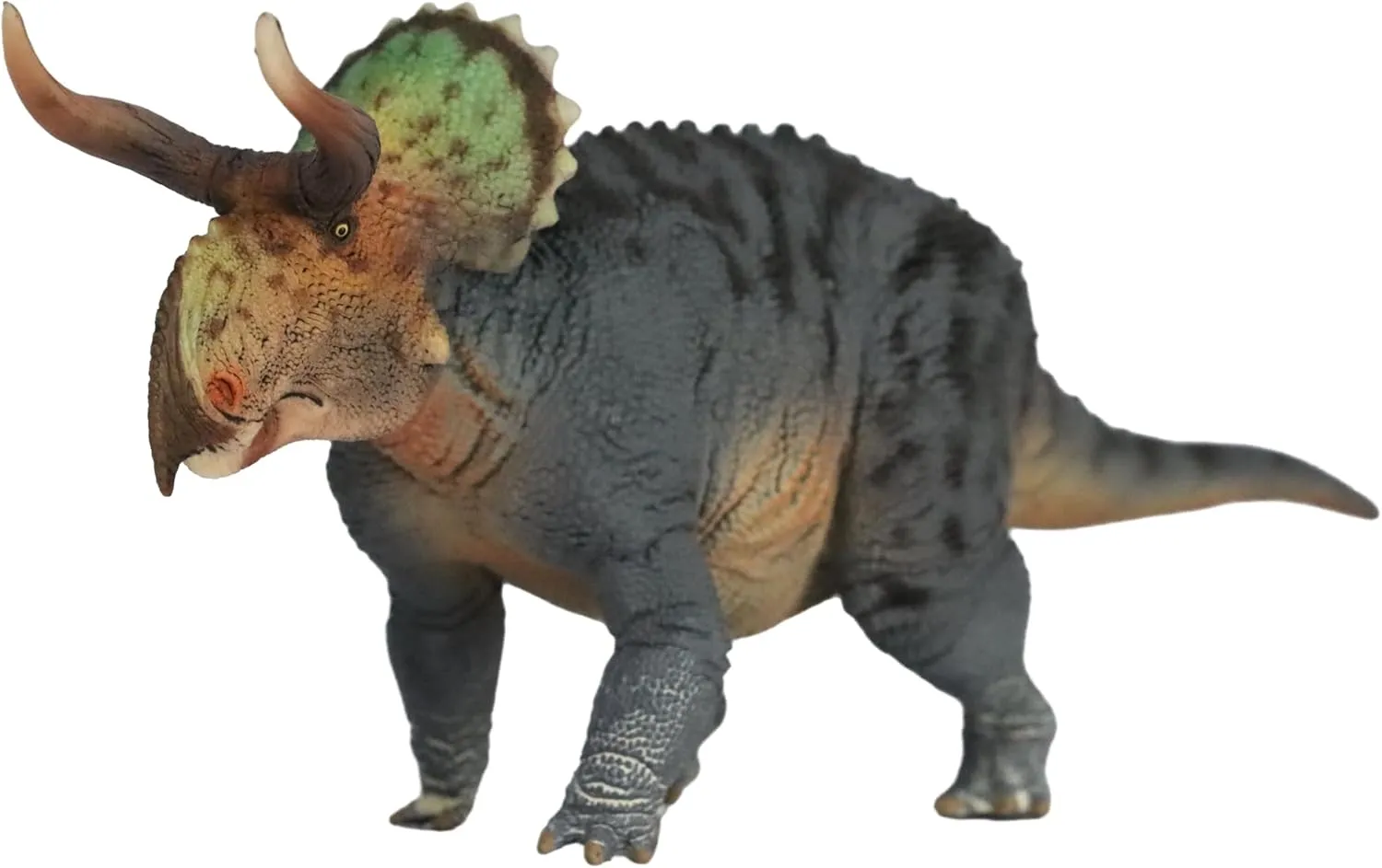 1:35 Scale Nasutoceratops Figure PVC Animal Model Collection Static Simulation Wonderful Decoration Dinosaur Set Realistic Gift for Adult (Blue)