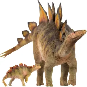 1:35 Scale Stegosaurus Biber Rook Family Figure Realistic Stegosauridae Dinosaur PVC Model Decoration Gift