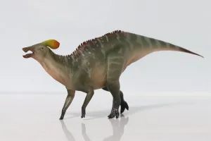 1:35 Scale Tlatolophus Galorum Model PVC Animal Figure Dinosaur Collection Realistic Decoration Gift for Adult (Green with Box)