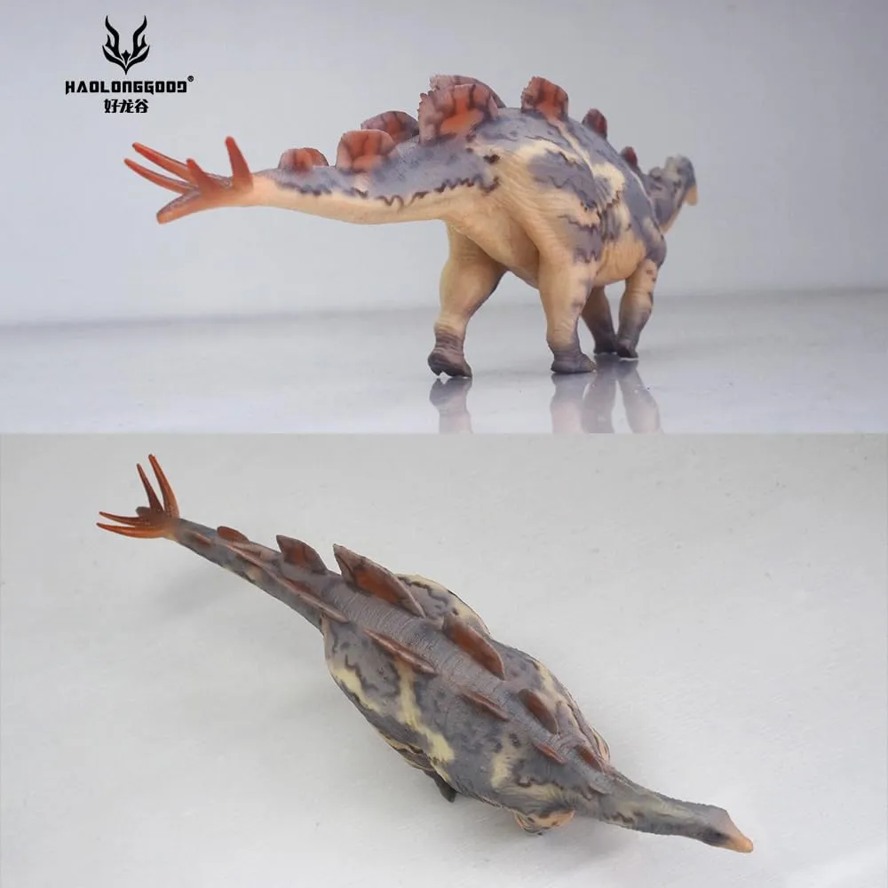 1:35 Scale Wuerhosaurus Figure Cretaceus Stegosauridae Realistic PVC Model Collection Animal Decoration Dinosaur Gift for Adult (Blue)