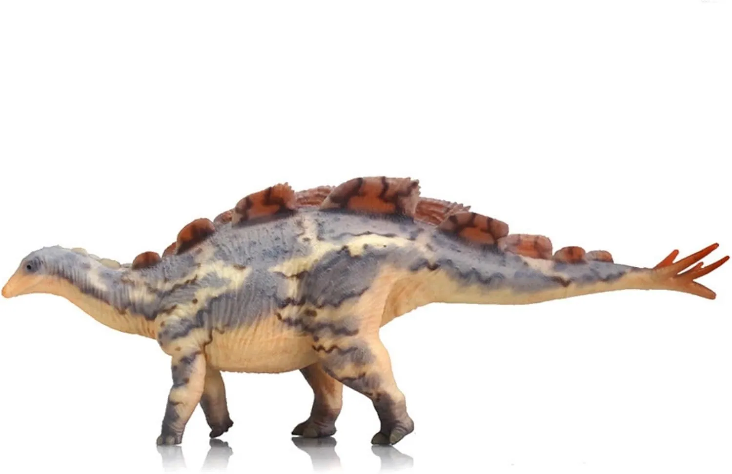 1:35 Scale Wuerhosaurus Figure Cretaceus Stegosauridae Realistic PVC Model Collection Animal Decoration Dinosaur Gift for Adult (Blue)