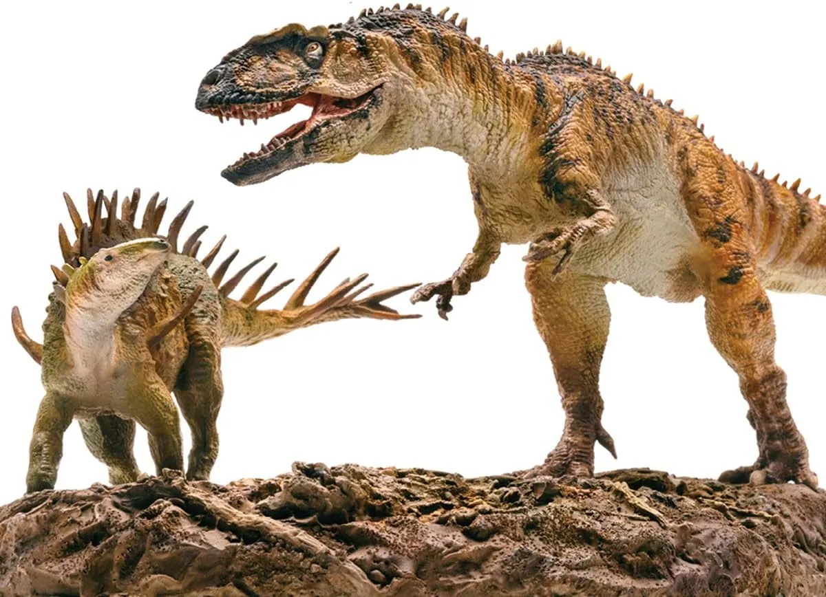 1:35 Scale Yangchuanosaurus Fight Chungkingosaurus Dinosaur Figure Animal Model Collector Decor Gift
