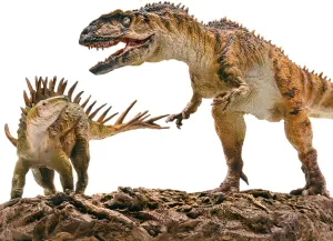 1:35 Scale Yangchuanosaurus Fight Chungkingosaurus Dinosaur Figure Animal Model Collector Decor Gift