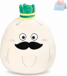 15" Garlic Plush Stuffed Animals Plushie Original Mr. Garlic Squishy Pillow Soft Cute Creative for Women Kids Boys Girls