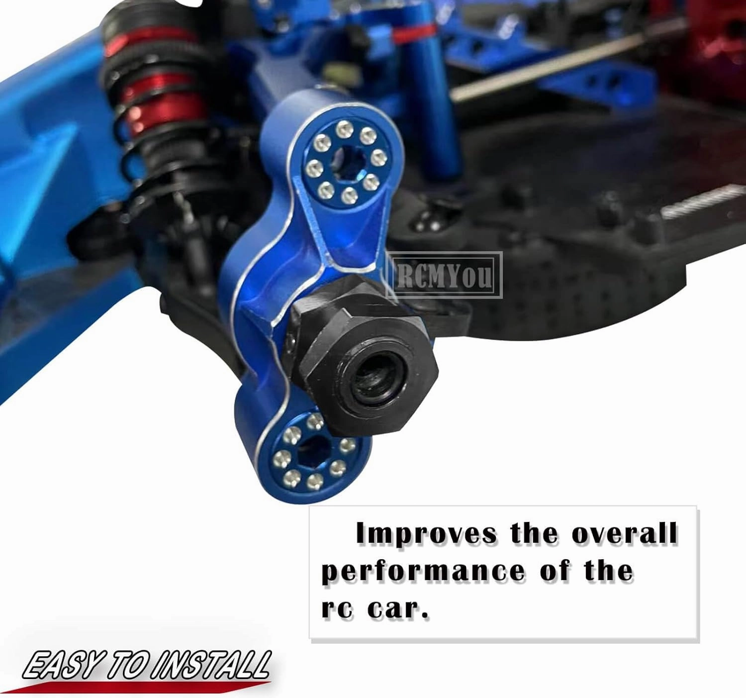 17mm Wheel Hex/Nuts & Wheel Wrench Upgrades Part for 1/7 ARRMA Infraction 6s BLX/Mojave 6s BLX/Limitless 1/8 Typhon 6S BLX,Aluminum Hex Hub Adapters Hops Up,Black