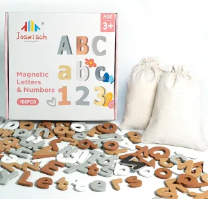 186 Pieces Magnetic Letters Numbers Alphabet Fridge Magnets ABC 123 Preschool Educational Learning Soft Color Toy Set Uppercase Lowercase Math Symbols for Toddlers Kids(Ages 3 )