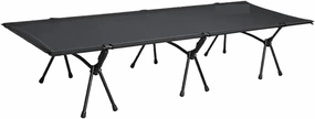 190 * 65 Camping Cot Portable Folding Bed Ultralight Aluminum Alloy Sleeping Cots for Outdoor Hiking Travel(Black)