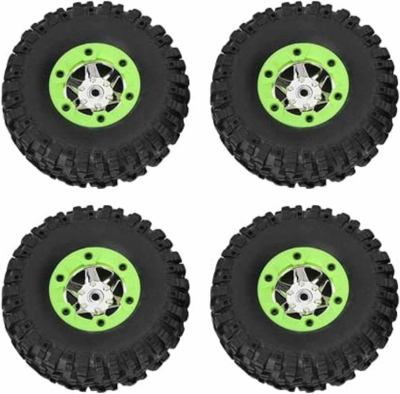 1/12 RC Car Tires, RC Car Wheels Remote Control Tire Model Spar Parts for Wltoys 12428 1423 (2 Pcs Left   2 Pcs Right)