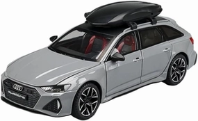 1 24 Audi RS6 Avant Station Wagon Alloy Car Model Diecast Metal Toy Vehicles Adults Car Model Sound and Light Scale Vehicles Toys(Gray)
