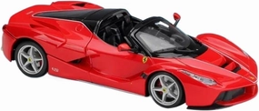 1 24 for Ferrari LaFerrari Aperta Alloy Open Sports Car Model Diecast Metal Race Car Model Collection Gifts Non-Remote App Controlled Toys(Red)