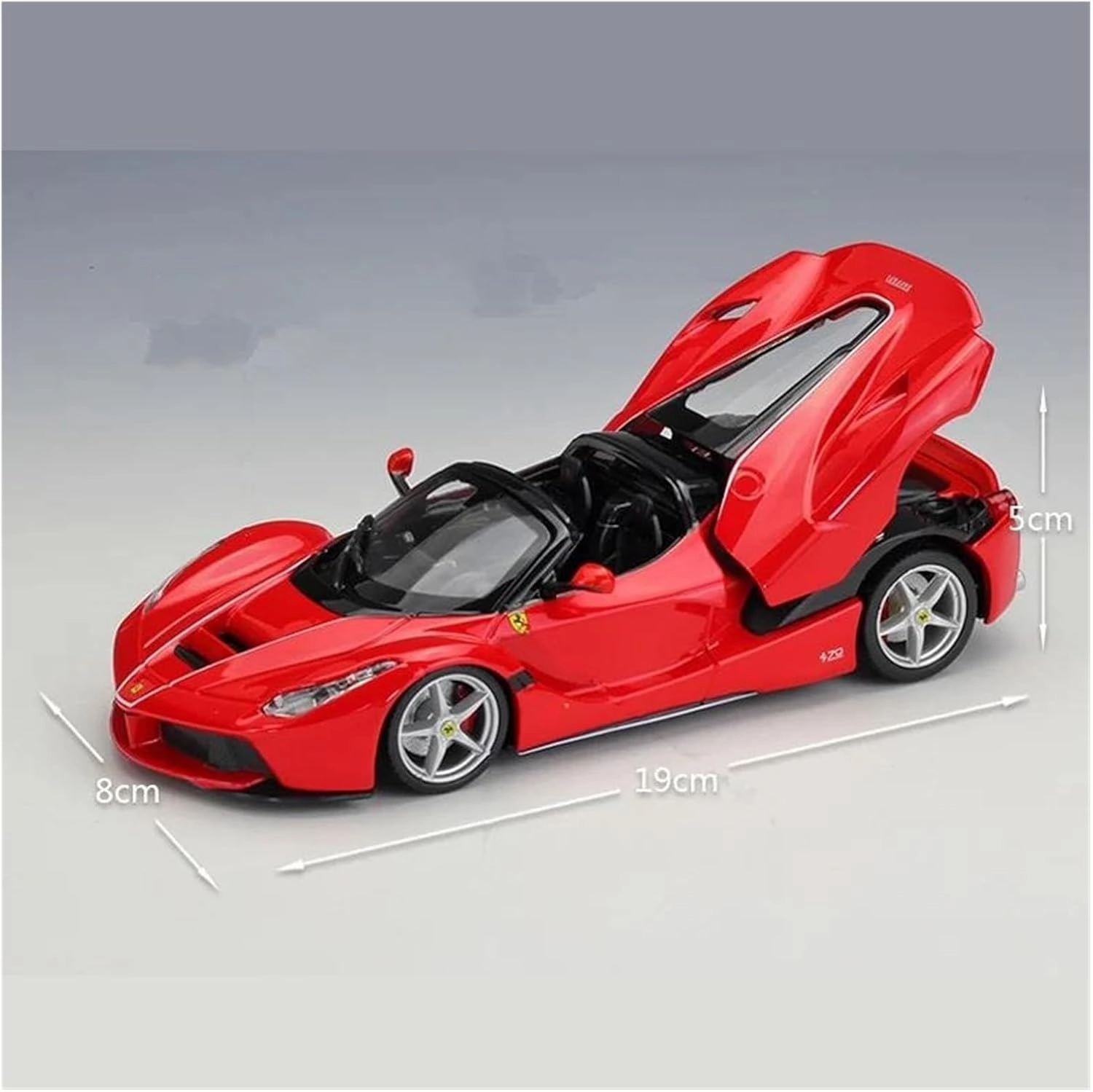 1 24 for Ferrari LaFerrari Aperta Alloy Open Sports Car Model Diecast Metal Race Car Model Collection Gifts Non-Remote App Controlled Toys(Red)