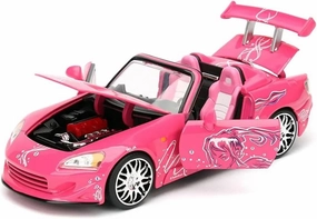 1 24 for Honda S2000 Alloy Sports Car Diecast Toy Metal Muscle Racing Car Super Car Model Enthusiasts Collections Simulation Vehicle Playset(Pink)