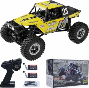 1/24 RC Crawler Car Udirc Ucx2405PRO 4wd Mini Climb Racing Brushless Motor 4 Wheel Steering 3 Speed Transmission RTR Toy (Yellow)