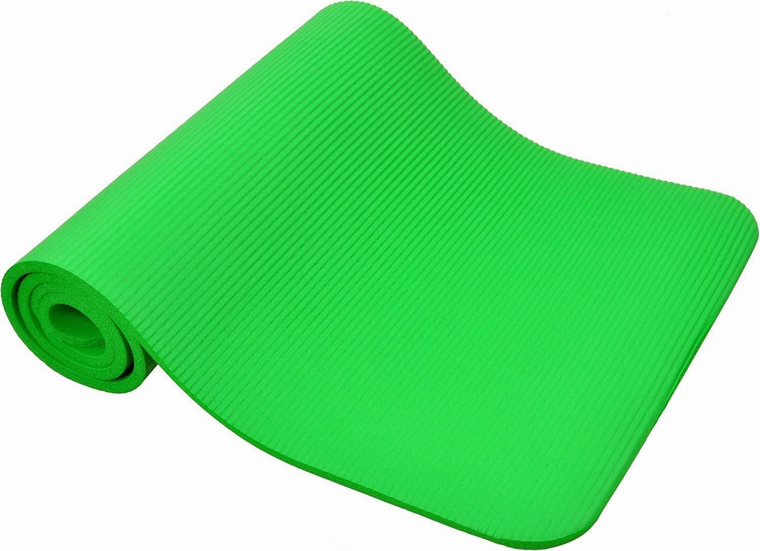 1/2-Inch Extra Thick Yoga Mat with Knee Pad, High Density Non-Slip Exercise Mat for Pilates, Stretching & Workouts, Includes Carrying Strap