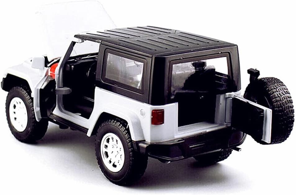 1:32 Alloy Car Model Simulation Convertible Off-Road Vehicle Die-cast Pull Back Car Four-Door Openable Design Rear Wheel Pull Back Light Can Be Bright Toy Car Children’s Gift