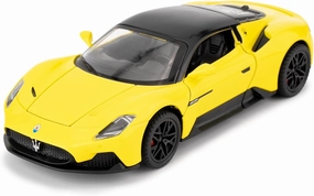 1/32 Maserati MC20 Alloy Model car, Model Toy with Pull Back Function, Toy car That Makes Sound and Bright Light, Model Toy for Collection, Gift for Kids (Yellow)