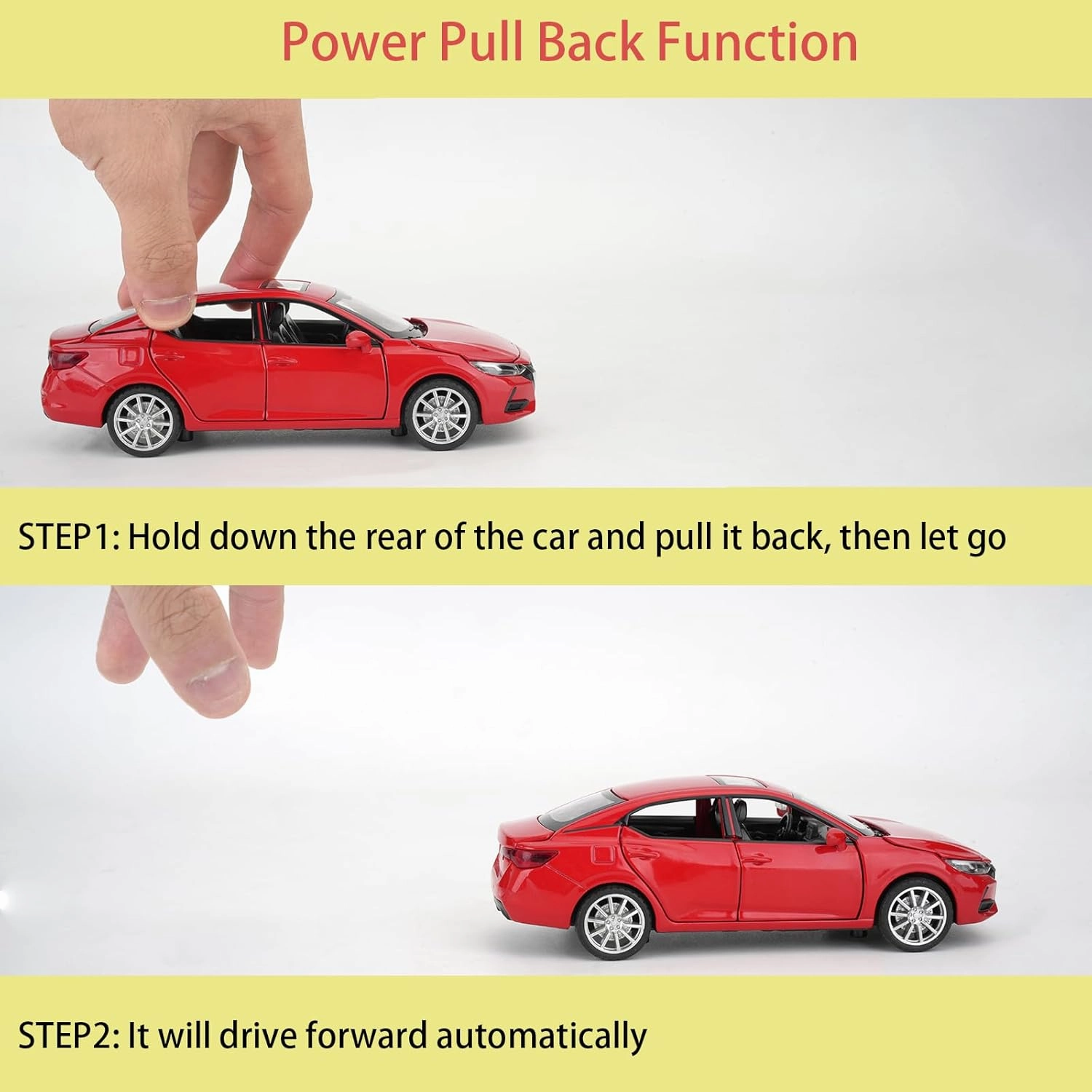 1:32 Scale Car Model Compatible for Collectible Nissan Diecast Toy Vehicle, Zinc Alloy Pull Back Toy Car with Sound and Light for Adult Boys Girls 3 4 5 6 7 8 (Red)