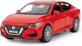 1:32 Scale Car Model Compatible for Collectible Nissan Diecast Toy Vehicle, Zinc Alloy Pull Back Toy Car with Sound and Light for Adult Boys Girls 3 4 5 6 7 8 (Red)