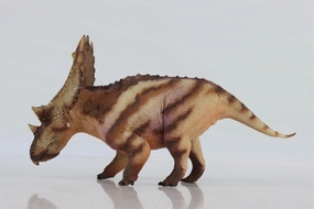 1:35 Scale Utahceratops Model Dinosaur Figure Animal Scene Collector Home Decor Gift (Orange)