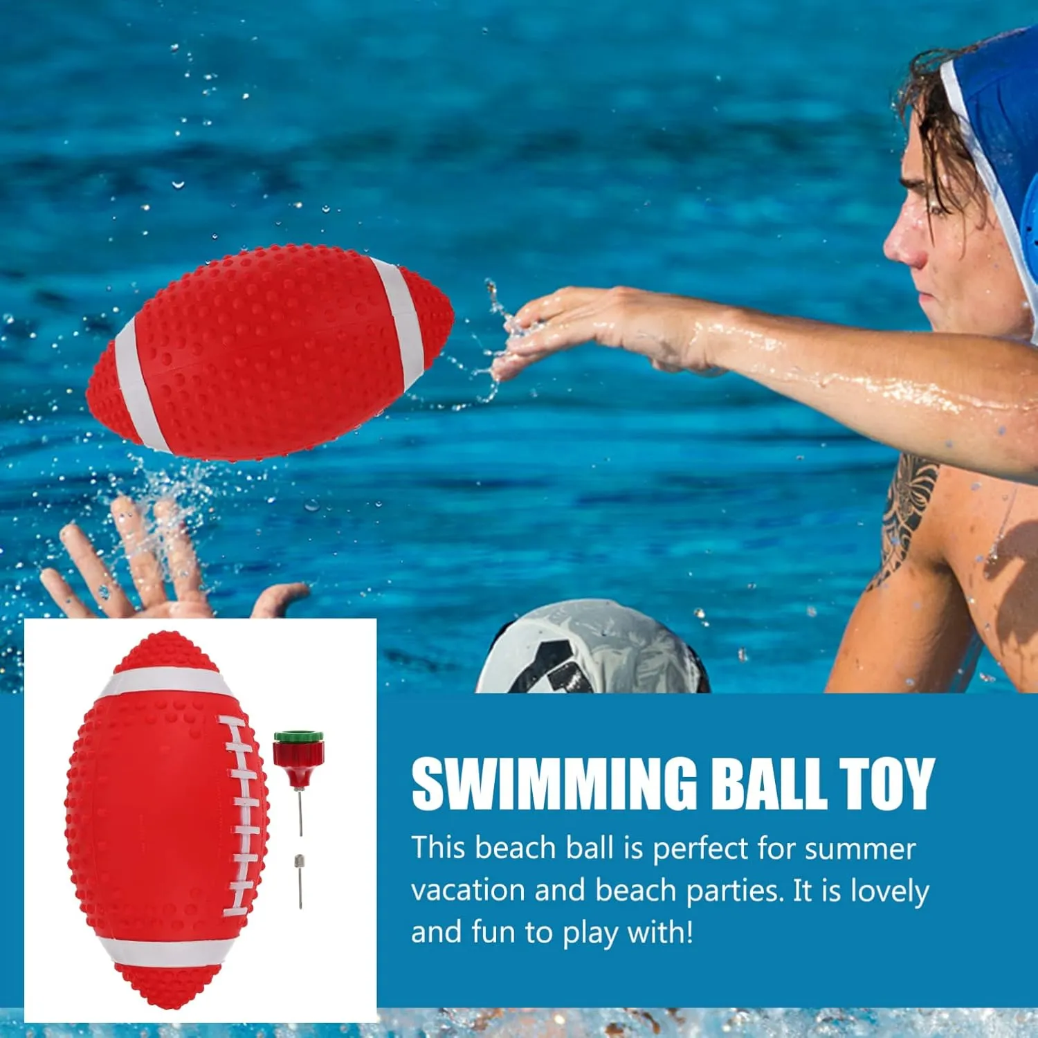 2 Pcs Swimming Pool Football Football Swimming Pool Football for Swimming Pool Underwater Ball Waterproof Sports Football