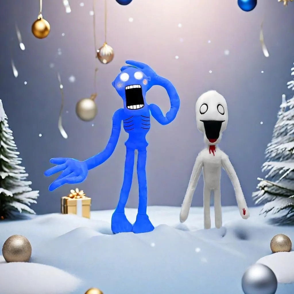 2 Siren Head Plush Shy Man Horror Interactive Surprise Toy (Blue)