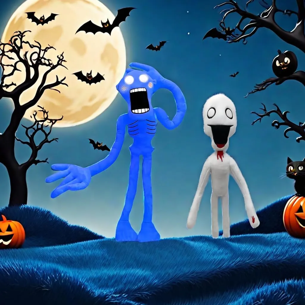 2 Siren Head Plush Shy Man Horror Interactive Surprise Toy (Blue)
