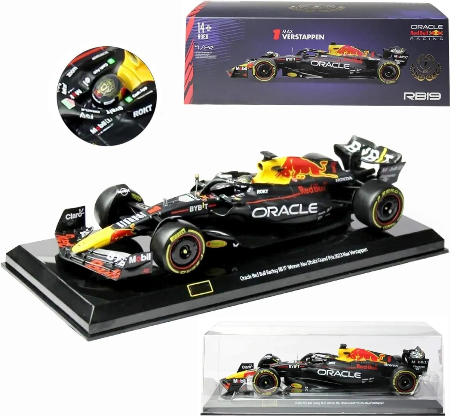 2023 1/24 R19#1 F1 Alloy Racing for RedBull Team RB19#1 Verstappen Adult Die Cast Vehicles Collection Model Car