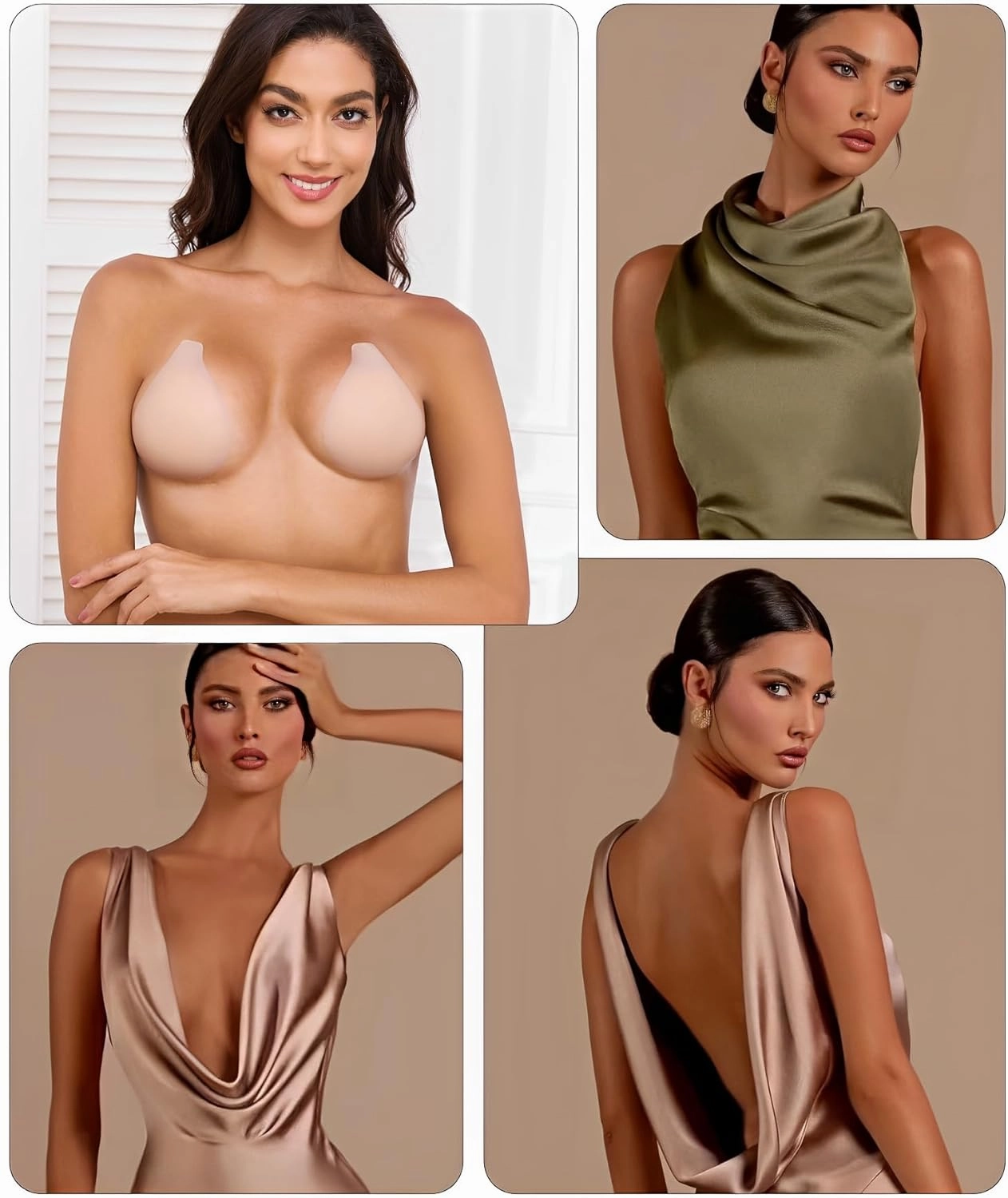 2025 Added Lift Nipple Covers Ultra-Thin Seamless Sticky Adhesive Bras Push up Reusable Pasties for Women