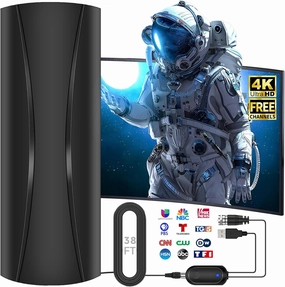 2200  Miles Range Strongest TV Antenna, Digital Antenna for Smart TV Indoor Outdoor with Amplifier Booster, 360° Reception Long Range HD Local Channels Supports 8K, 4K, 1080P for All TVs - 38FT Cable