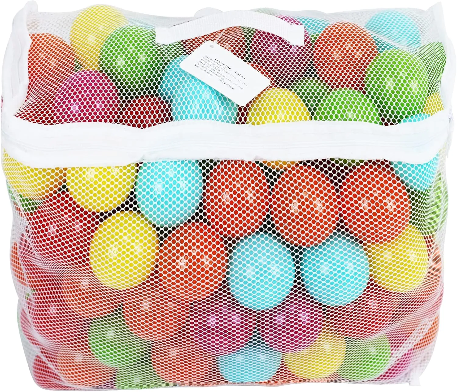 2.3-Inch Phthalate Free BPA Free Non-Toxic Crush Proof Play Balls Pit Balls- 6 Bright Colors in Reusable and Durable Storage Mesh Bag with Zipper, 100-Count