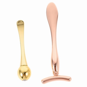 2 Sets Facial Roller Massager Eye Sticks T-shaped Stick Double-end Mask Spoon Essence Bar