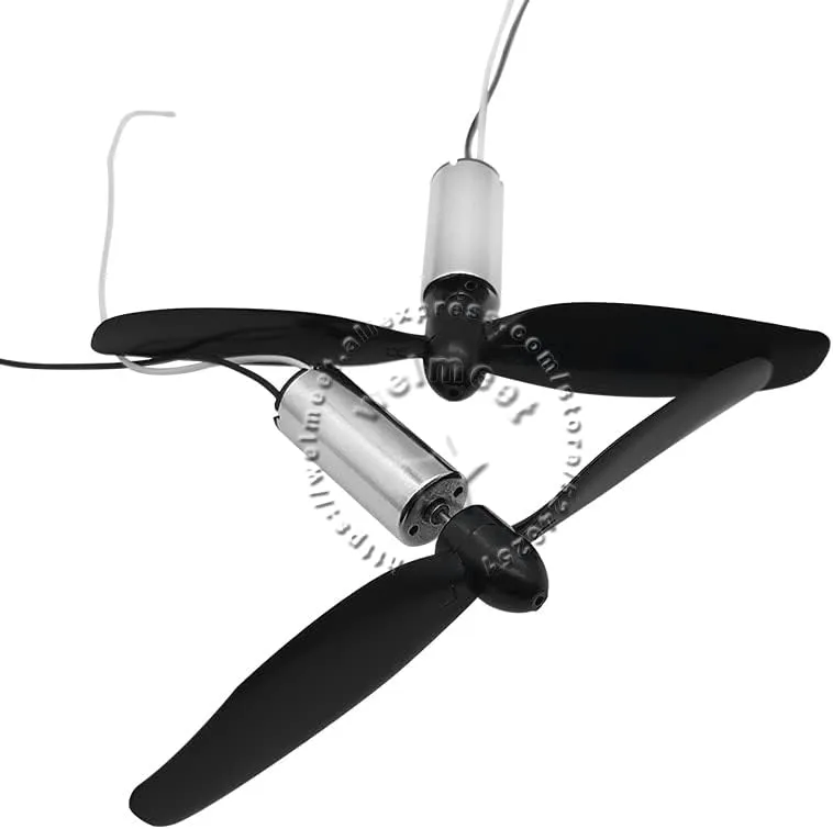 2pcs DC3V 37000rpm 8520 Coreless Motor Magnetic with 55/75mm CW CCW Propeller For RC Glider Airplane Helicopter Model HM - (Speed(RPM): 75mm Propeller)