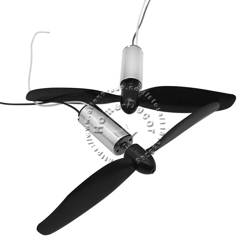 2pcs DC3V 37000rpm 8520 Coreless Motor Magnetic with 55/75mm CW CCW Propeller For RC Glider Airplane Helicopter Model HM - (Speed(RPM): 75mm Propeller)
