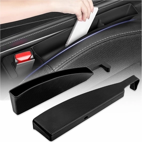 2PCS Car Seat Gap Filler Organizer with Charging Opening,Multifunctional Car Gap Filler Stop Things from Dropping,Universal Car Accessories Car Seat Storage Box for Phone Key Sunglasses