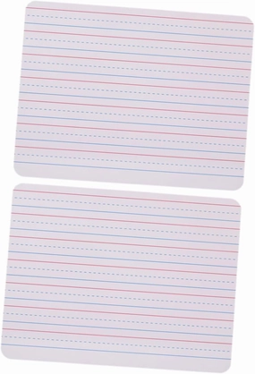 2pcs Dry Erase Whiteboard Portable Double-Sided Lined Blank Boards for Office School and Home Use for Writing Drawing and Learning Activities