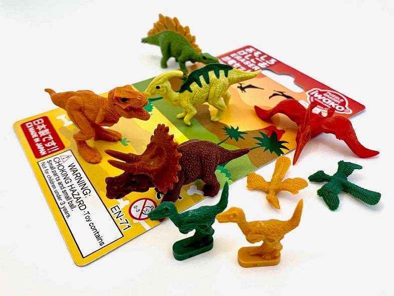 38307 IWAKO DINOSAUR SERIES 1 ERASER CARDS-10 CARDS