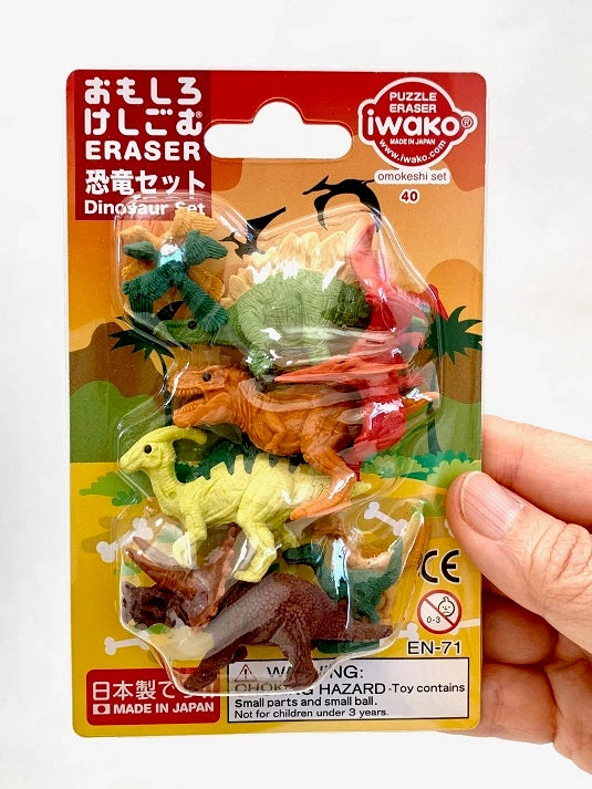 38307 IWAKO DINOSAUR SERIES 1 ERASER CARDS-10 CARDS