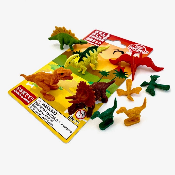 38307 IWAKO DINOSAUR SERIES 1 ERASER CARDS-10 CARDS