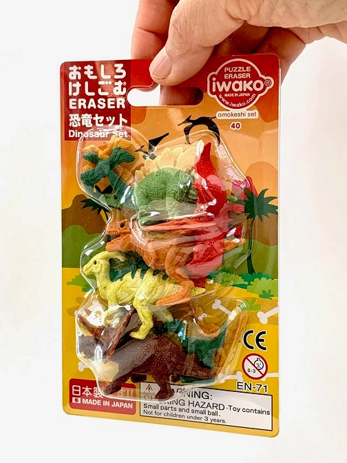 38307 IWAKO DINOSAUR SERIES 1 ERASER CARDS-10 CARDS
