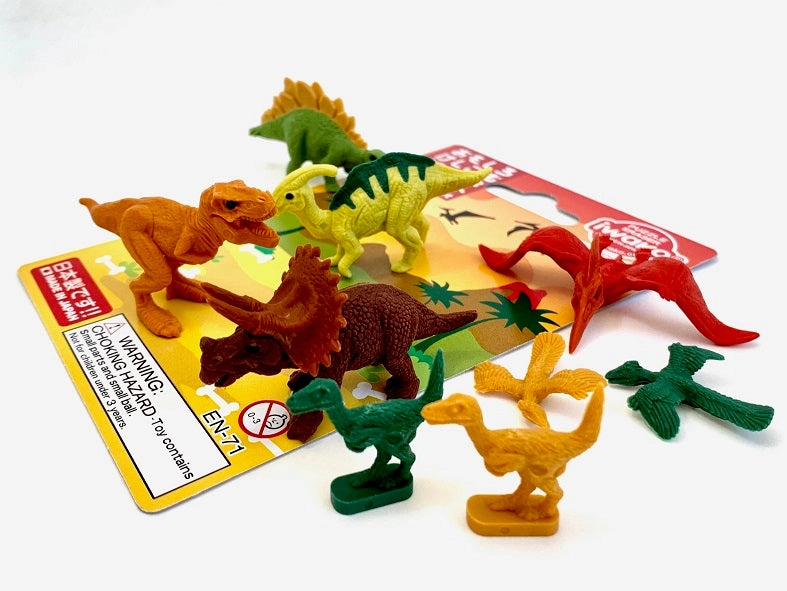 38307 IWAKO DINOSAUR SERIES 1 ERASER CARDS-10 CARDS