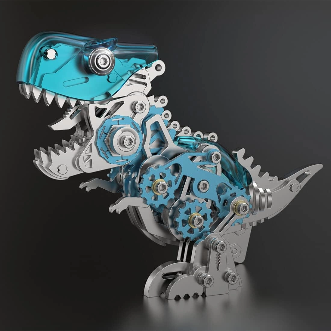 3D Metal Puzzle Mechanical Dinosaur Model Kit, 160PCS  3D Steampunk Model Kit DIY Assembly Kit to Build for Adults, 3D Jigsaw Puzzle Handmade Craft Desk Ornament Toys for Teens