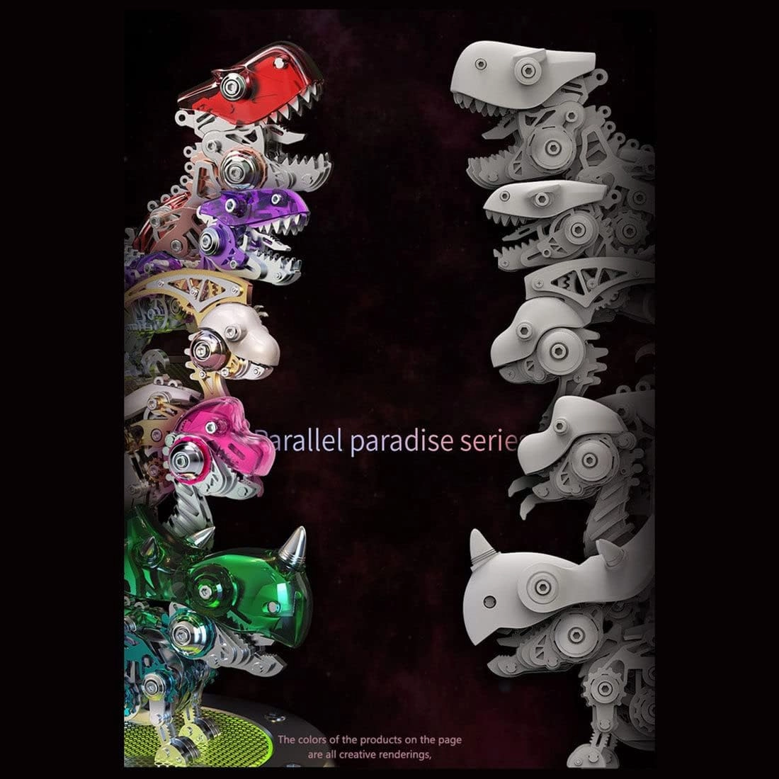 3D Metal Puzzle Mechanical Dinosaur Model Kit, 160PCS  3D Steampunk Model Kit DIY Assembly Kit to Build for Adults, 3D Jigsaw Puzzle Handmade Craft Desk Ornament Toys for Teens