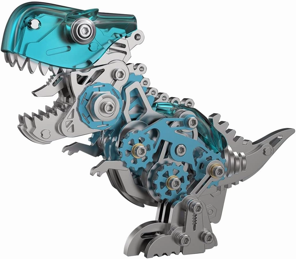 3D Metal Puzzle Mechanical Dinosaur Model Kit, 160PCS  3D Steampunk Model Kit DIY Assembly Kit to Build for Adults, 3D Jigsaw Puzzle Handmade Craft Desk Ornament Toys for Teens