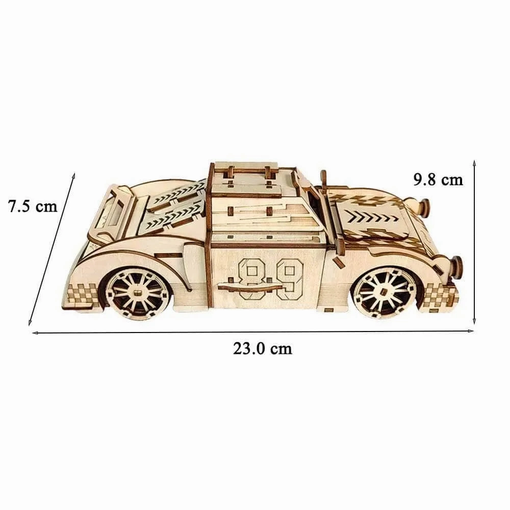 3D Wooden Jigsaw Model|DIY Racing Car Puzzle